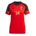 Belgien Dries Mertens #14 kläder Kvinnor VM 2022 Hemmatröja Kortärmad